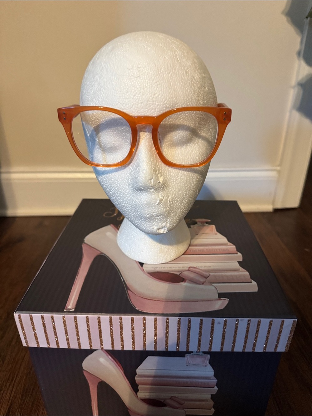 Orange Clear Frame Women's Fashion Bluelight Glasses